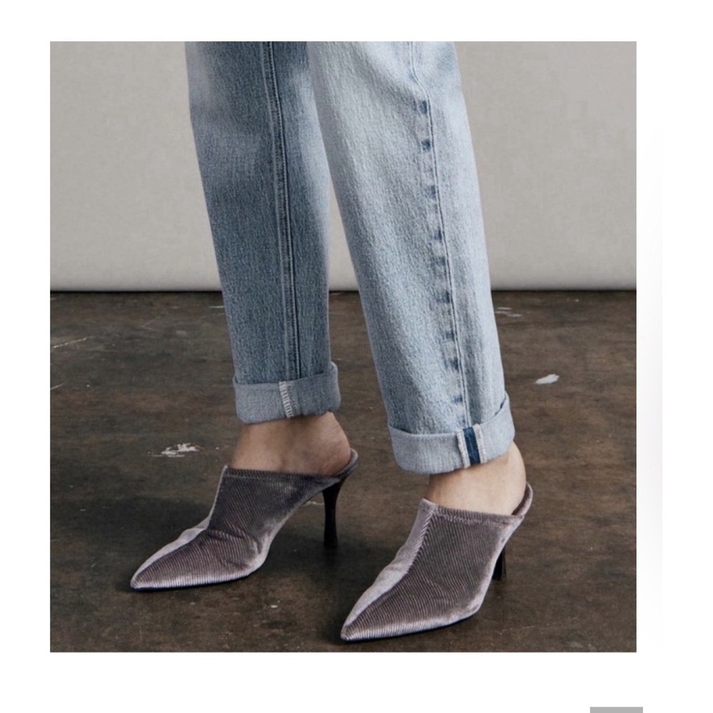 Rag & Bone Brea Mule - Velour Corduroy Size: 37 ROYAL WISTERIA